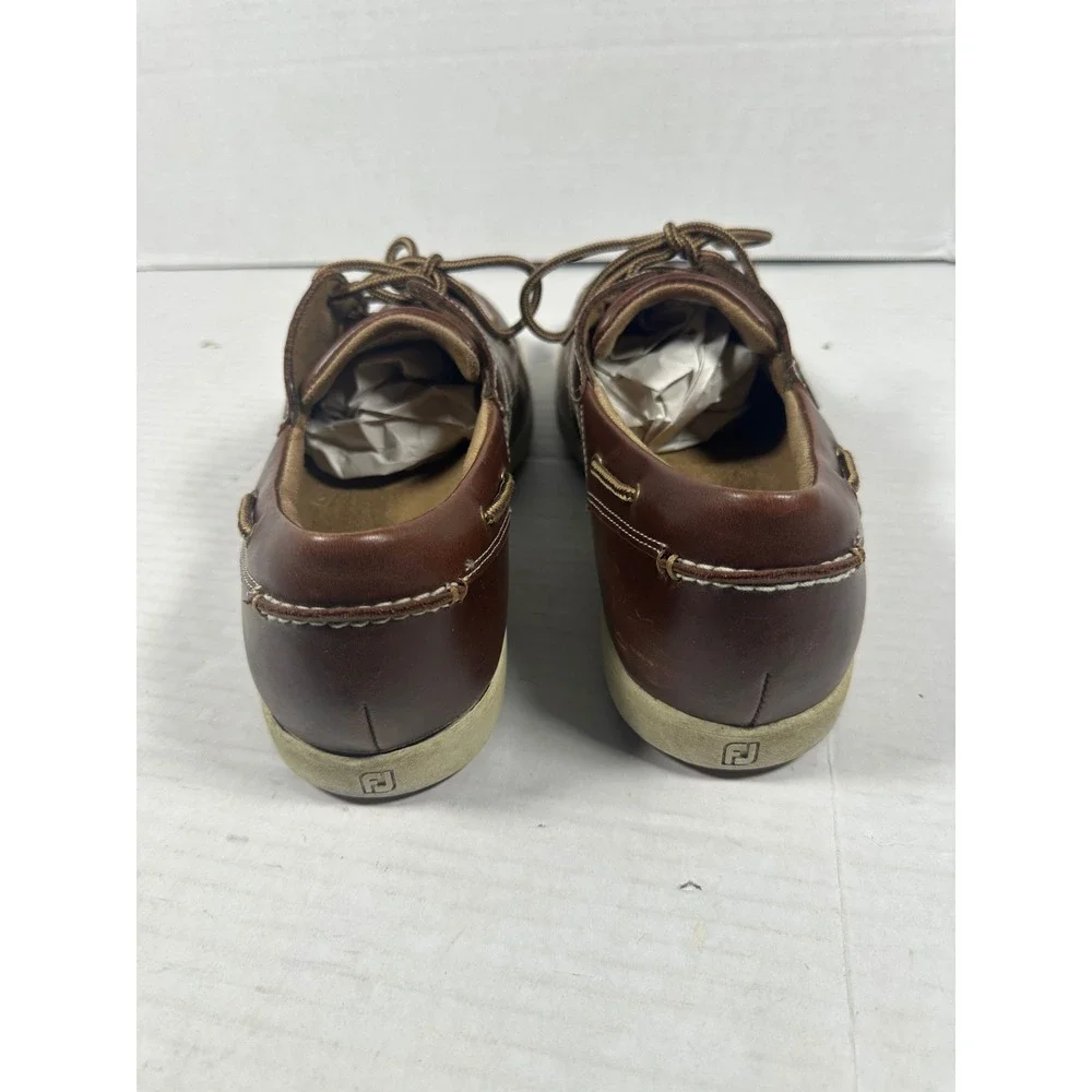 FootJoy Contour Casual Brown Leather Spikeless Golf Shoes Mens 11.5 M‎ 54332